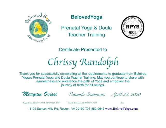 RPYT Certificate
