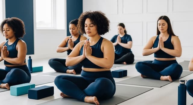 Group yoga class